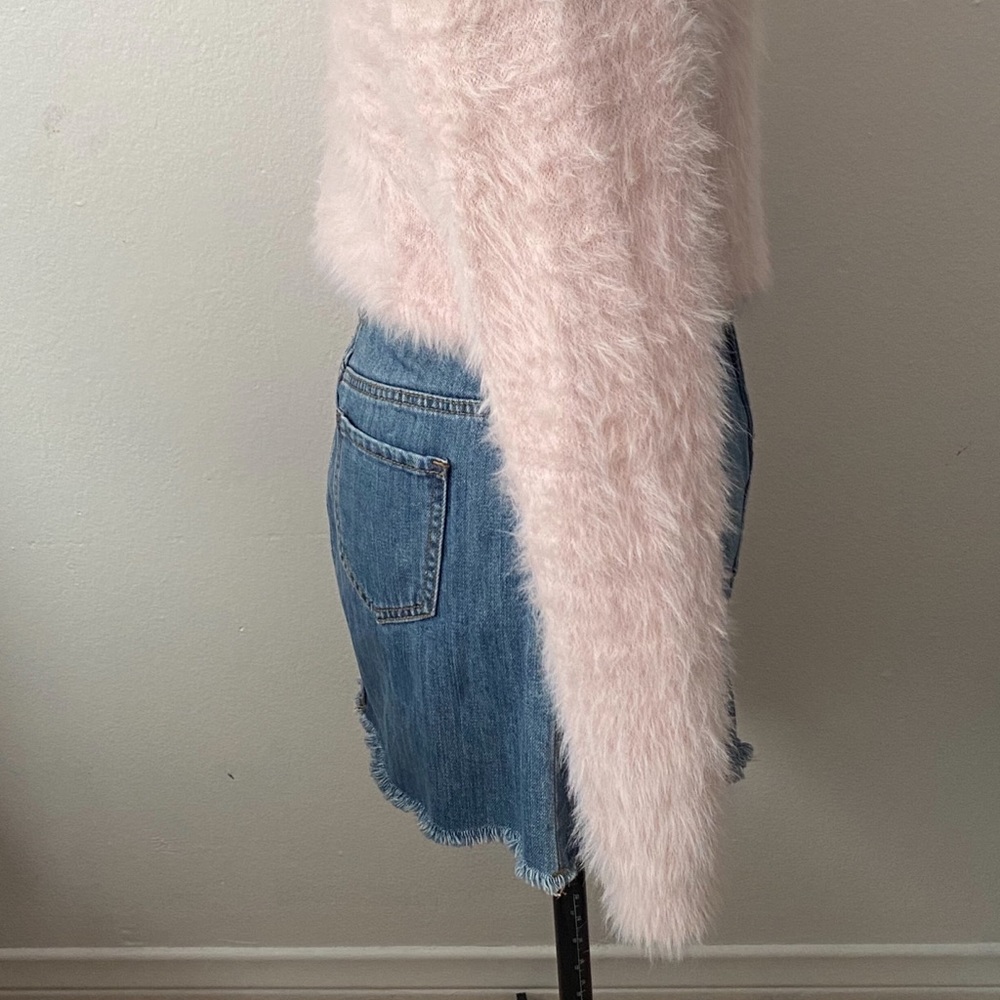 Kendall & Kylie Ultra Soft and Cozy High Crewneck Pale Pink Eyelash Sweater - Picture 6 of 10